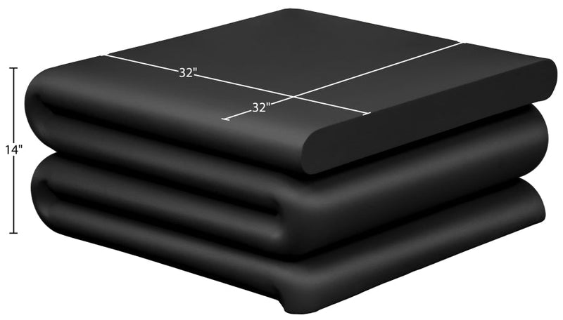 Roland Iron Coffee Table in Black - 99079Black-CT