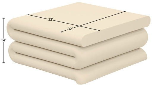 Roland Iron Coffee Table in Cream - 99079Cream-CT