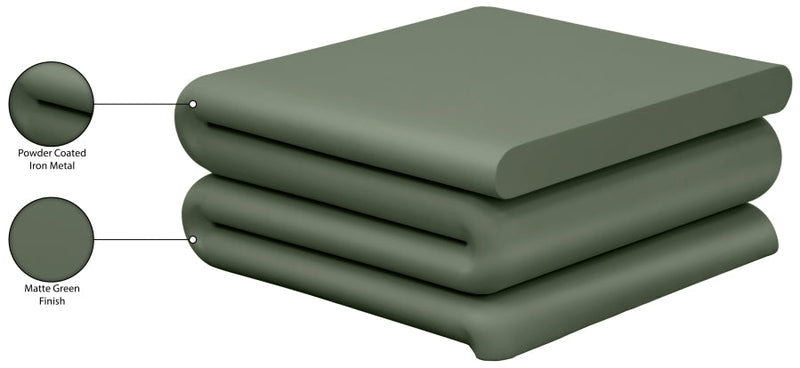 Roland Iron Coffee Table in Green - 99079Green-CT