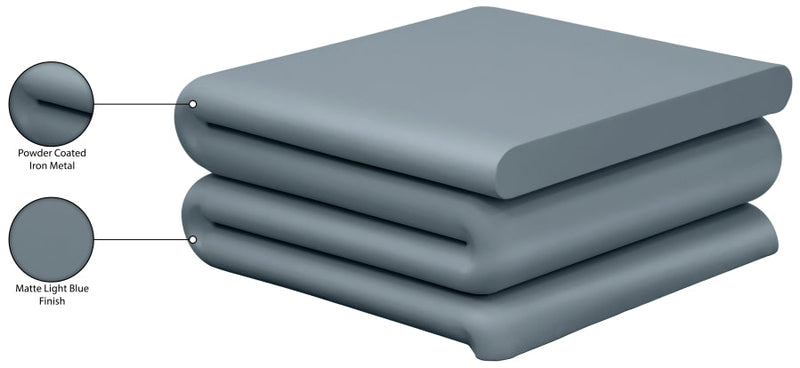 Roland Iron Coffee Table in Light Blue - 99079LtBlu-CT
