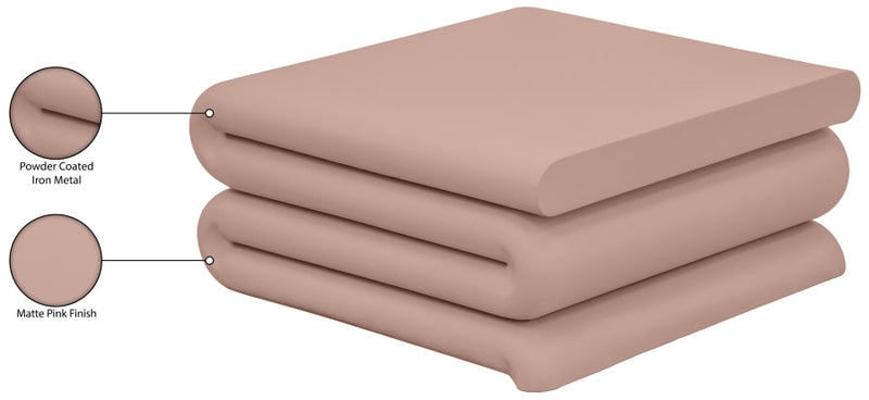 Roland Iron Coffee Table in Pink - 99079Pink-CT