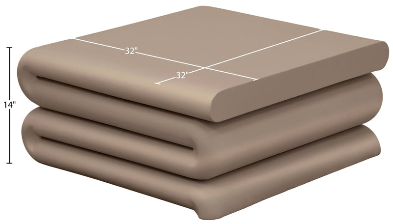 Roland Iron Coffee Table in Taupe - 99079Taupe-CT