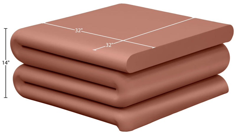 Roland Iron Coffee Table in Terracotta - 99079Terracotta-CT
