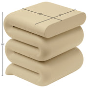 Roland Iron End Table in Beige - 99079Beige-ET