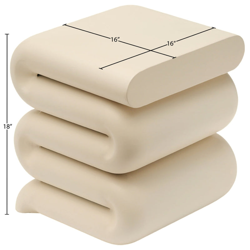 Roland Iron End Table in Cream - 99079Cream-ET
