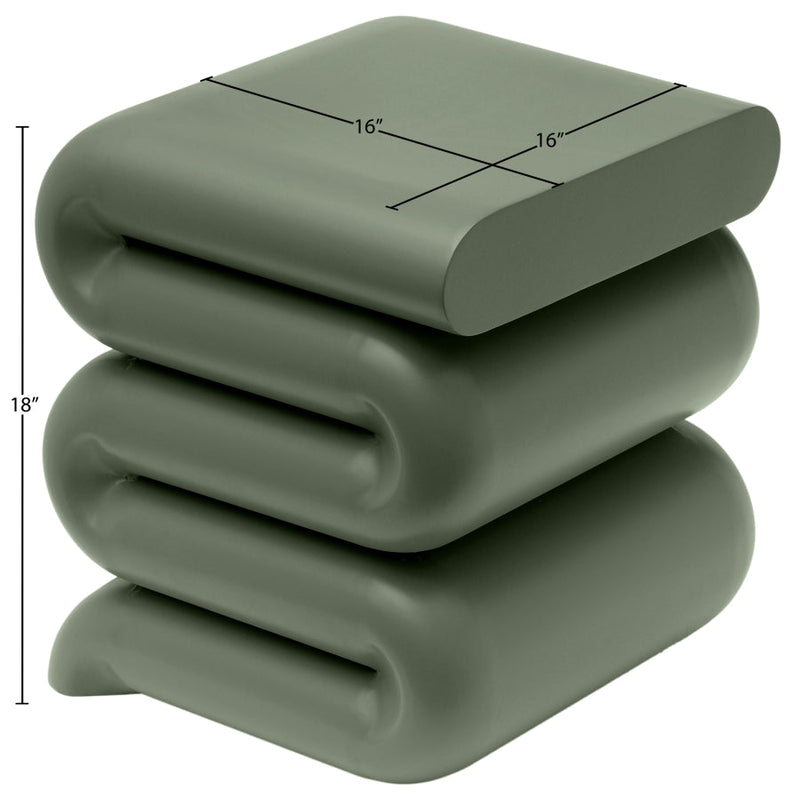 Roland Iron End Table in Green - 99079Green-ET