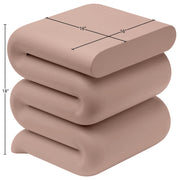 Roland Iron End Table in Pink - 99079Pink-ET