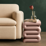 Roland Iron End Table in Pink - 99079Pink-ET