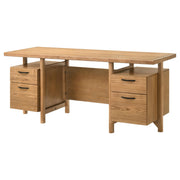 Roldan 69-inch 4-drawer Computer Desk with File Drawer Light Ash - 801115