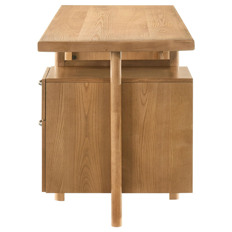 Roldan 69-inch 4-drawer Computer Desk with File Drawer Light Ash - 801115