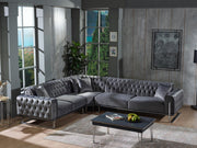 Rolex 124" Wide Extendable Tufted Sectional - Gate FurnitureSectional