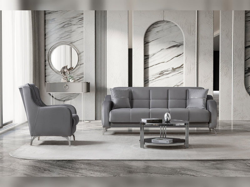 Rolex 3-pieces (Sofa & Loveseat & Chair) Livingroom Set in Brown - 200-ST-ROL-VELVET260-321