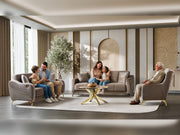 Rolex 3-pieces (Sofa & Loveseat & Chair) Livingroom Set in Grey - 200-ST-ROL-VELVET405-321