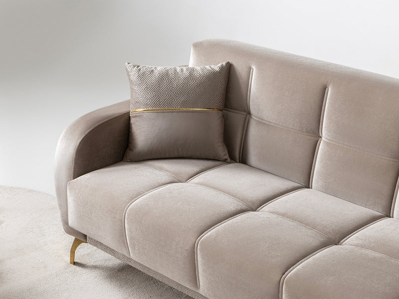Rolex 3-pieces (Sofa & Loveseat & Chair) Livingroom Set in Grey - 200-ST-ROL-VELVET405-321