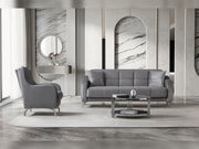 Rolex 3-pieces (Sofa & Loveseat & Chair) Livingroom Set in Grey - 200-ST-ROL-VELVET405-321