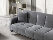Rolex 3-pieces (Sofa & Loveseat & Chair) Livingroom Set in Grey - 200-ST-ROL-VELVET405-321