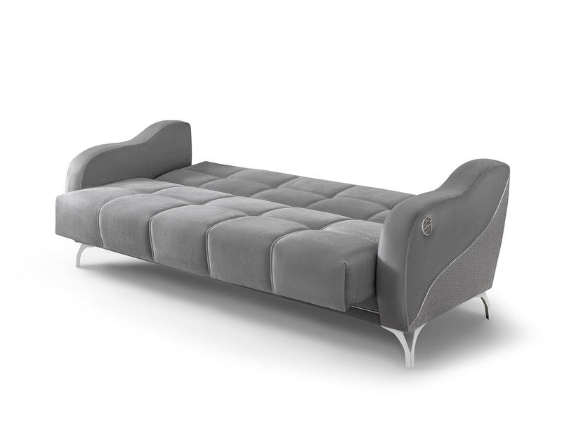 Rolex 3-pieces (Sofa & Loveseat & Chair) Livingroom Set in Grey - 200-ST-ROL-VELVET405-321