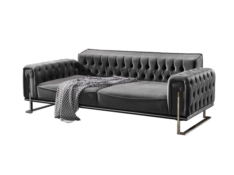 Rolex 88.6" Wide Extendable Tufted Sofa - Gate FurnitureSofas