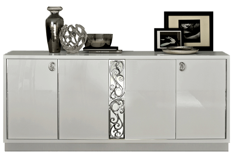 Roma 4-Door Buffet White - i24037