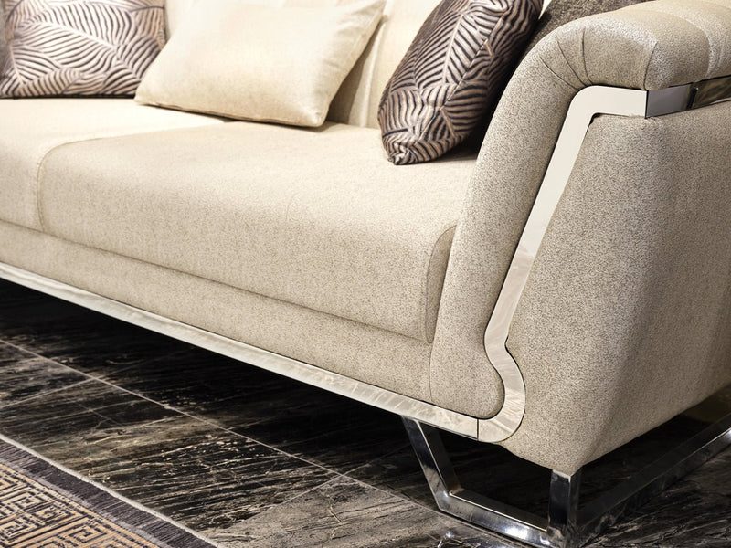 Roma 93" Wide Striped Sofa - Gate FurnitureSofas