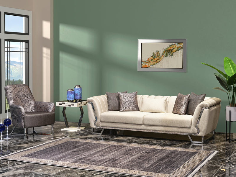 Roma 93" Wide Striped Sofa - Gate FurnitureSofas