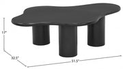 Romaine Iron Coffee Table in Black - 278Black-CT