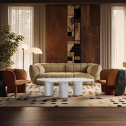 Romaine Iron Coffee Table in White - 278White-CT