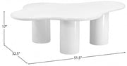 Romaine Iron Coffee Table in White - 278White-CT