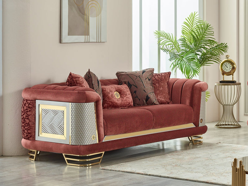 Romances 80" Wide Square Arm Loveseat - Gate FurnitureLoveseat