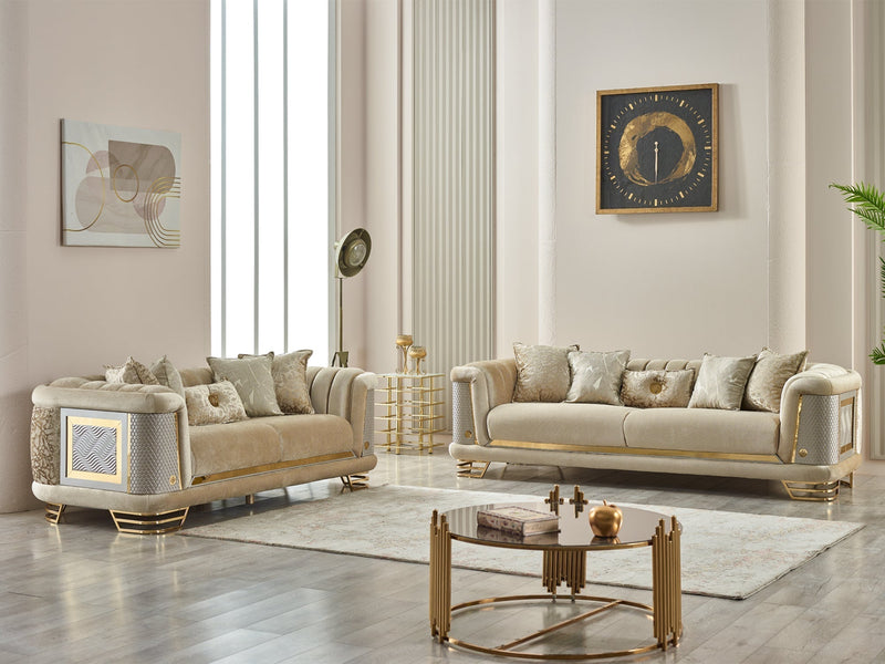 Romances 80" Wide Square Arm Loveseat - Gate FurnitureLoveseat