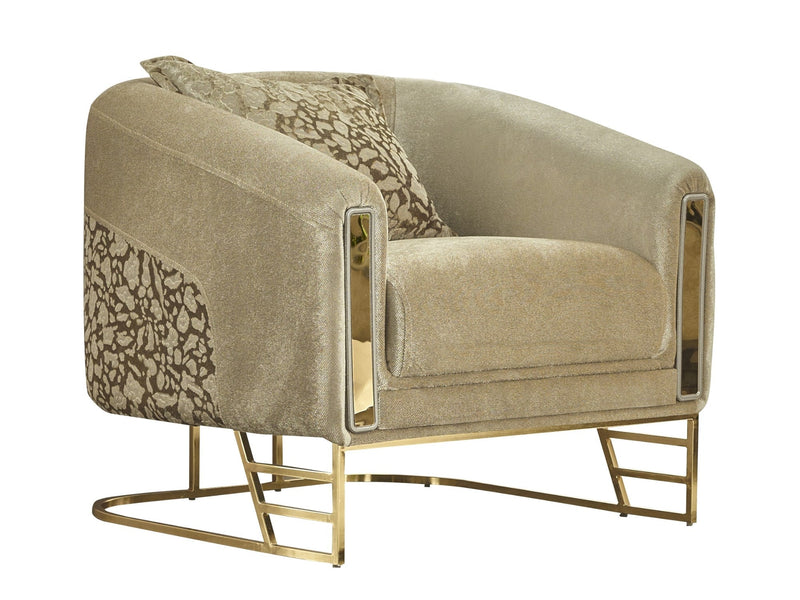 Romans 3-pieces (Sofa & Loveseat & Chair) Livingroom Set Beige in Beige - 101-ROM-NSIE30-321