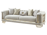 Romans 3-pieces (Sofa & Loveseat & Chair) Livingroom Set Cream in Cream - 101-ROM-NSIE20-321