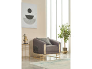 Romans 3-pieces (Sofa & Loveseat & Chair) Livingroom Set Grey in Grey - 101-ROM-NSIE680-321
