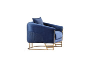 Romans 3-pieces (Sofa & Loveseat & Chair) Livingroom Set Navy Blue in Blue - 101-ROM-LV431-321