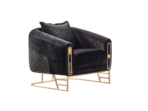 Romans Chair Black in Black - 101-ROM-LV900-B