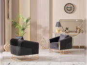Romans Chair Black in Black - 101-ROM-LV900-B