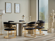 Romans Dining Chair Black in Black - 115-ROM-LV900-DC