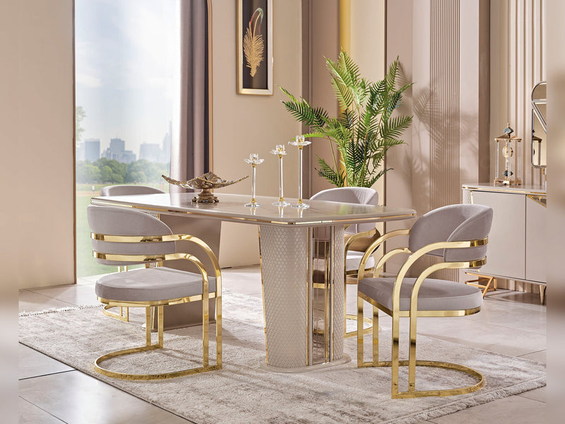 Romans Dining Chair Cream in Cream - 115-ROM-NSIE20-DC