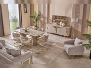Romans Dining Chair Cream in Cream - 115-ROM-NSIE20-DC