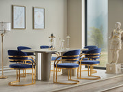 Romans Dining Chair Navy Blue in Blue - 115-ROM-LV431-DC