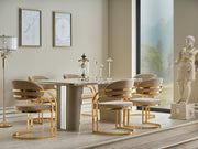 Romans Diningroom (Consol With Mirror & Dining Table & 6 Dining Chair) - 115-ROM-SET