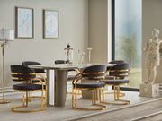 Romans Diningroom (Consol With Mirror & Dining Table & 6 Dining Chair) - 115-ROM-SET