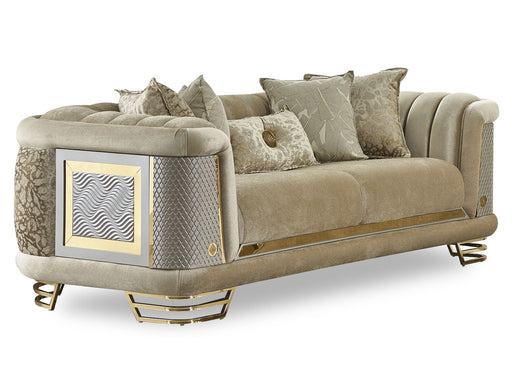 Romans Stationary Loveseat Beige in Beige - 101-ROM-NSIE30-2