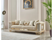 Romans Stationary Sofa Beige in Beige - 101-ROM-NSIE30-3