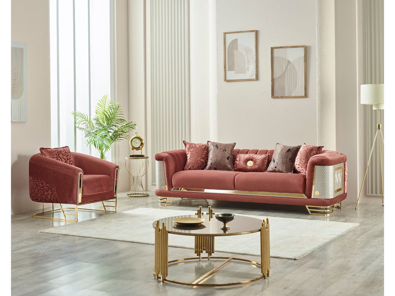 Romans Stationary Sofa Brick in Brick - 101-ROM-SIE210-3