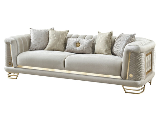 Romans Stationary Sofa Cream in Cream - 101-ROM-NSIE20-3