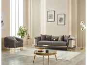 Romans Stationary Sofa Grey in Grey - 101-ROM-NSIE680-3