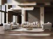 Romeo 3-pieces (Sofa & Loveseat & Chair) Livingroom Set in Beige - 200-ST-ROM-HENRY07-321