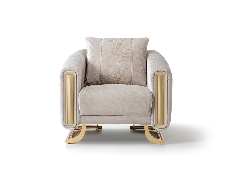 Romeo 3-pieces (Sofa & Loveseat & Chair) Livingroom Set in Beige - 200-ST-ROM-HENRY07-321