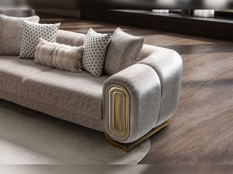 Romeo 3-pieces (Sofa & Loveseat & Chair) Livingroom Set in Beige - 200-ST-ROM-HENRY07-321